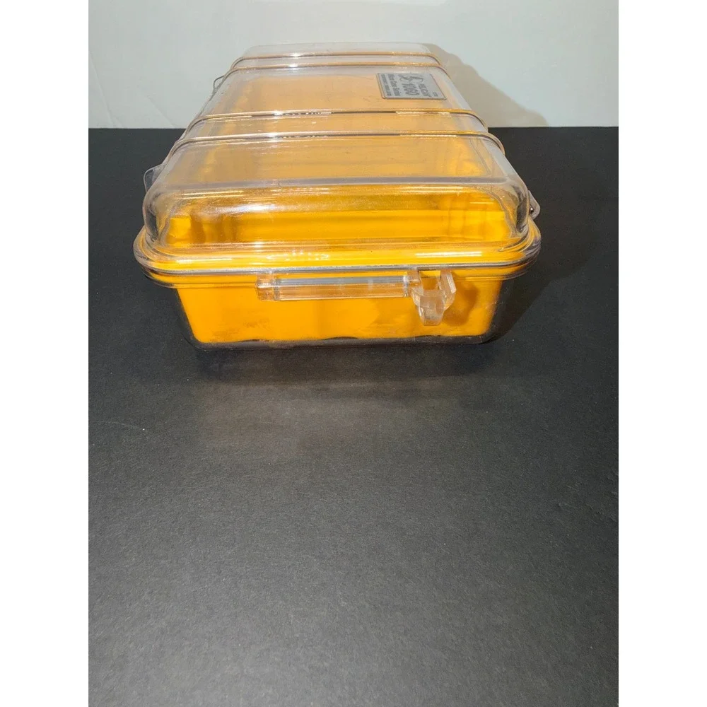 Pelican 1060 Micro Case Clear Yellow Water Resistant Hard Shell Storage Box USA